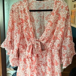 Floral Pink Women's Romper